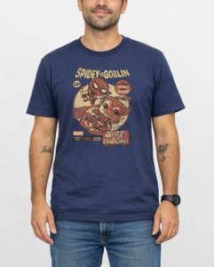 Mens Tees: Spiderman/Goblin Funko Pop T-Shirt (Large)