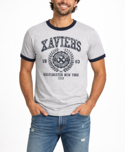 Mens Tees: Marvel X-Men “Xavier’s School” Graphic T-Shirt (Large)