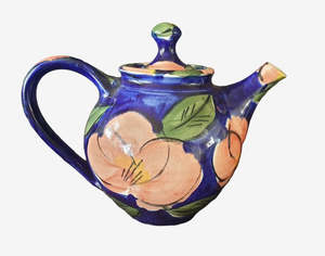 Tableware: Sue Newitt Nelson Studio Pottery Floral Teapot (1987–1994)