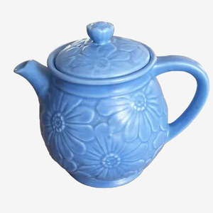 Vintage Sylvac UK Blue Teapot (c. 1950s-1960s)