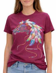 Monument Valley Horse Graphic Women’s T-Shirt (Small)