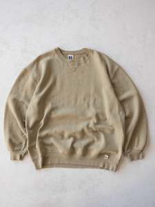 Russell Blanks: Vintage '90s Russell Blank Beige Sweatshirt (XL)