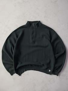 Russell Blanks: Vintage Russell Teal Quarter Zip (XL)