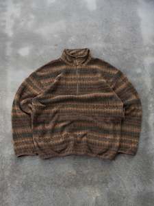 Vintage Brown Nautica Fleece Half Zip (L)