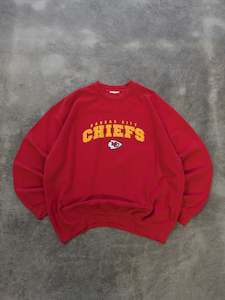 Vintage Sport And College: Vintage Red Kansas City Chiefs Sweatshirt (XL)