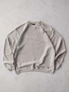 Surf And Skate: Vintage Quiksilver Stone Grey Sweatshirt (Youth L)