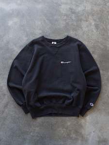 Champion: Vintage Black Champion Sweatshirt (M)