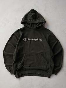 Champion: Vintage Champion Dark Green Hoodie (L)