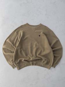 Champion: Vintage Champion Beige Sweatshirt (XL)