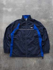 Vintage Navy Fila Track Jacket (XL)