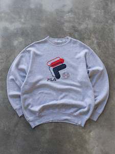 Vintage Grey Fila Italia Sweatshirt (XL)