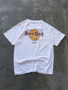 Hard Rock Cafe: Vintage White Hard Rock Cafe Banff Tee (L)