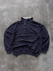 Vintage Navy Nautica Quarter Zip Sweatshirt (L)