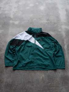 Reebok: Vintage Green Reebok Windbreaker Jacket (L)