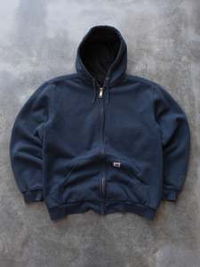 Vintage Carhartt Navy Zip Hoodie (M)