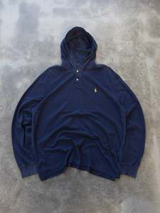 Vintage Navy Ralph Lauren Hooded Polo (XL)