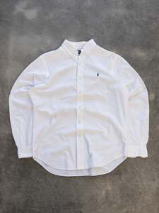 Vintage Sale: Vintage White Ralph Lauren Oxford Shirt (M)