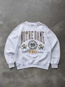 Vintage '90s Grey Notre Dame Fighting Irish Sweatshirt (S)