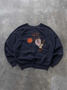 Vintage 90s Navy Taz Looney Tunes Sweatshirt (L)