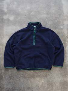 Fleece: Vintage 90s Izod Quarter Zip Fleece (XL)