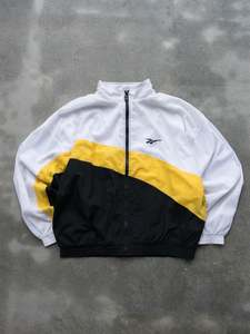 Vintage White Reebok Panelled Windbreaker (XL)