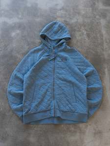 Vintage Blue Patagonia Quilted Zip Hoodie (XL)