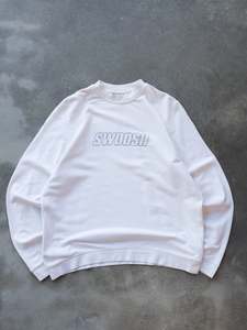 Vintage White Nike Swoosh Sweatshirt (L)