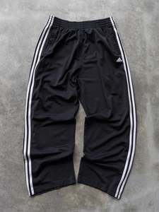 Vintage Bottoms: Vintage Black Adidas Tear Away Track Pants (M)