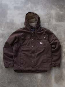 Vintage Jackets: Vintage Brown Carhartt Sherpa-Lined Jacket (M)