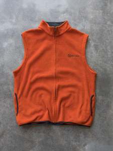 Vintage Orange Nautica Fleece Vest (2XL)