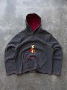 Fleece: Vintage Grey Tigger Fleece Hoodie (L)