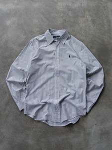 Vintage White Black Check Ralph Lauren Shirt (M)