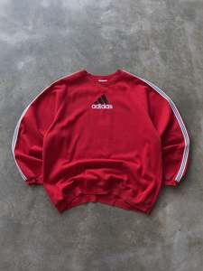 Kids Vintage: Vintage Red Adidas Sweatshirt (16-18Y)