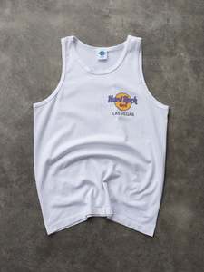 All Vintage2: Vintage 90s White Hard Rock Cafe Las Vegas Tank (M)