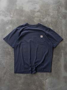 Vintage Navy Carhartt Pocket Tee (L)
