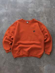 Earth Tones: Vintage 90s Orange Starter Sweatshirt (16-18Y)