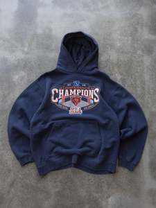 Reebok: Vintage 2006 Navy Reebok Chicago Bears Champions Hoodie (L)