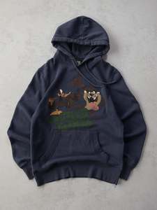 Vintage Daffy Duck & Taz Looney Tunes Hoodie (S)