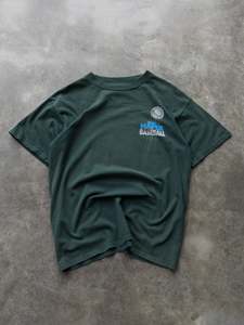 Vintage 90s Green Just Hafta Play Baseball Tee (L)