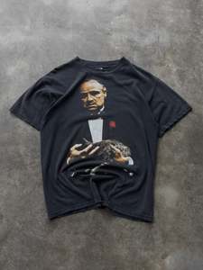 All Vintage2: Vintage 90s Faded Black The Godfather Graphic Tee (M)
