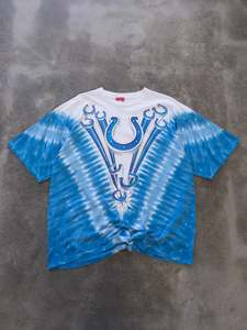 Vintage Sport And College: Vintage Blue Tie-Dye Indianapolis Colts Tee (2XL)