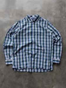 Vintage Blue & Green Tommy Hilfiger Check Shirt (M)