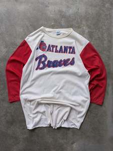 Vintage Shirts: Vintage 70s Atlanta Braves Raglan Shirt (L)
