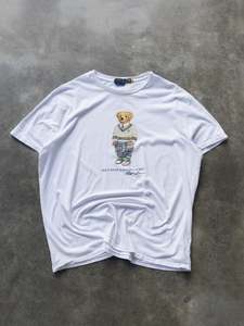 Vintage White Polo Bear by Ralph Lauren Tee (XL)
