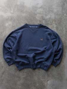 Vintage 90s Navy Tommy Hilfiger Crest Sweatshirt (M)