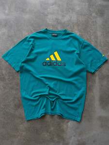 Vintage 90s Teal Adidas Equipment Tee (L)