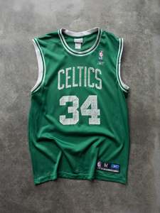 Vintage 00s Green Reebok Pierce Boston Celtics NBA Jersey (M)