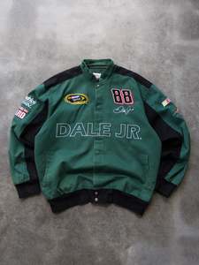 Vintage Harley Davidson: Vintage Green Dale Jr. AMP Energy NASCAR Jacket (L)