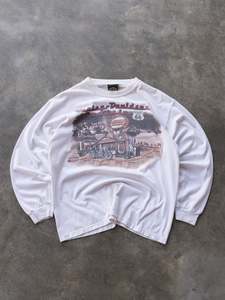 Vintage White Harley-Davidson Route 66 Long Sleeve (M)