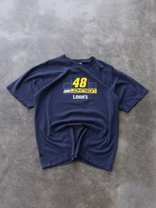 Vintage Harley Davidson: Vintage 00s Navy Jimmie Johnson Lowe's NASCAR Tee (L)